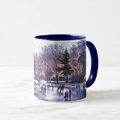 winterscène. kerstcadeau mok (Voorkant rechts)