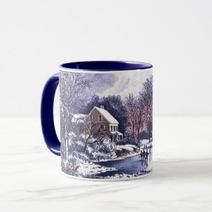 winterscène. kerstcadeau mok