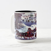  winterscène. kerstcadeau mok (Voorkant links)