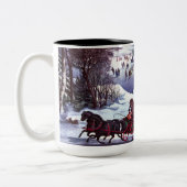  winterscène. kerstcadeau mok (Links)