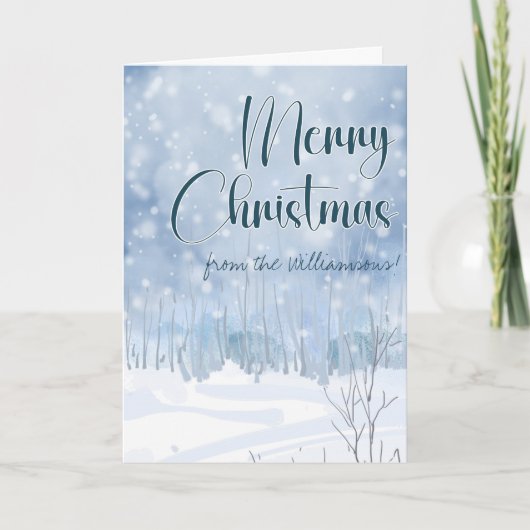 Winterscène Lukas 2:11 Verlosser wordt geboren met Kaart (Voorkant)