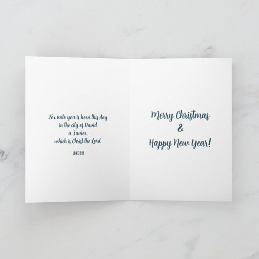 Winterscène Lukas 2:11 Verlosser wordt geboren met Kaart (Binnen)