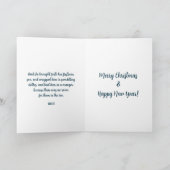 Winterscène Lukas 2:7 Eerstgeborene Kerstman Kaart (Binnen)