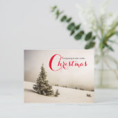 Winterscene met boom - briefkaart (Staand voorkant)