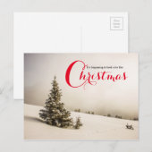 Winterscene met boom - briefkaart (Voorkant / Achterkant)