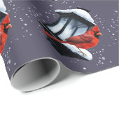 Winterscène met Kardinaal Vogelvakantie Kerstmis Cadeaupapier (Rol Hoek)