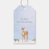 Winterscène met Label van de Der-Cadeau Cadeaulabel (Voorkant)