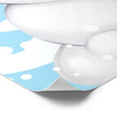 Winterscène met pinguïn en sneeuwpop poster (Hoek)