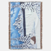 Winterscene Middelgrote Worpdeken Deken (Voorkant Verticaal)
