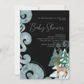 WINTERSCENE MODERN BABY SHOWER BABY SPRINKLE | KAART (Voorkant)