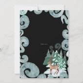 WINTERSCENE MODERN BABY SHOWER BABY SPRINKLE | KAART (Achterkant)