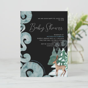 WINTERSCENE MODERN BABY SHOWER BABY SPRINKLE   KAART