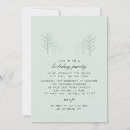 Winterscène - Moderne uitnodiging voor feestelijke