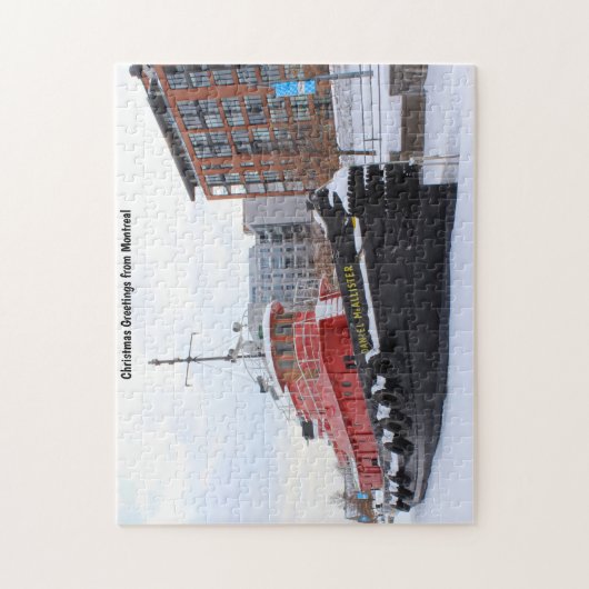 Winterscène Montreal. Jigzaag Puzzle Legpuzzel (Verticaal)