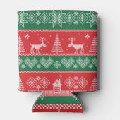 Winterscène: naadloos patroon blikjeskoeler (Achterkant)