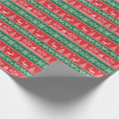 Winterscène: naadloos patroon cadeaupapier (Hoek)