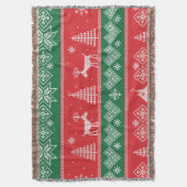 Winterscène:  naadloos patroon deken (Voorkant Verticaal)