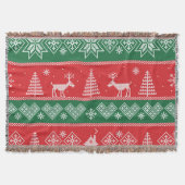 Winterscène:  naadloos patroon deken (Voorkant)