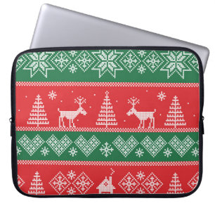 Winterscène:  naadloos patroon laptop sleeve