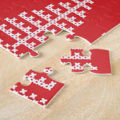 Winterscène:  naadloos patroon legpuzzel (Zijkant)