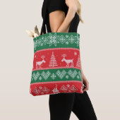 Winterscène: naadloos patroon tote bag (Dichtbij)