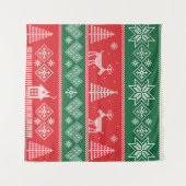 Winterscène: naadloos patroon wandkleed (Voorkant (horizontaal))