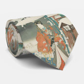 winterscène no2 - kunst stropdas (Opgerold)