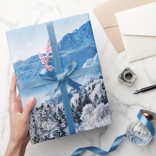Winterscène op maat  cadeaupapier (Geschenken)
