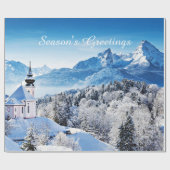 Winterscène op maat  cadeaupapier (Vlak)