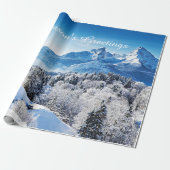 Winterscène op maat  cadeaupapier (Uitgerold)