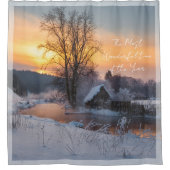 Winterscène op maat Kerstvakantie Douchegordijn (Voorkant)