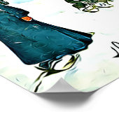  winterscène, sneeuwdorpje poster (Hoek)