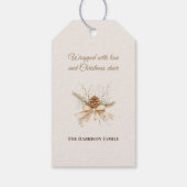 Winterscene Vakantie Cadeaulabel (Achterkant)