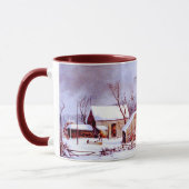  winterscène van het Boerderij. kerstcadeautjes Mo Mok (Links)