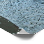 Winterscène Winter Wonderland Sneeuwachtige achter Poster (Hoek)