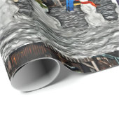 winterscène wintervakantie cadeaupapier (Rol Hoek)