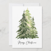 Winterscène Zakelijke Kerstboom Vakantie Kaart (Voorkant)