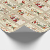 winterscènes met vrolijke kinderen cadeaupapier (Hoek)