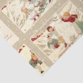  winterscènes met vrolijke kinderen tissuepapier (Detail)