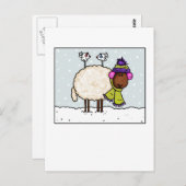 winterschaap briefkaart (Voorkant / Achterkant)