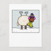 winterschaap briefkaart (Voorkant)