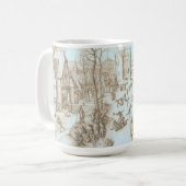 WINTERSCHAATSERS (1584) Kunst Kerst Mok (Voorkant links)