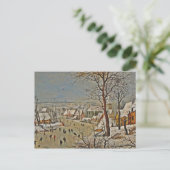 Winterschap op een Pond met vogels Briefkaart (Staand voorkant)