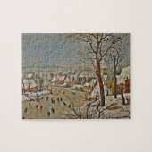 Winterschap op een Pond met vogels Legpuzzel (Horizontaal)