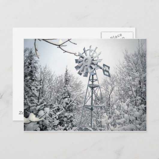 winterscheen briefkaart (Voorkant / Achterkant)