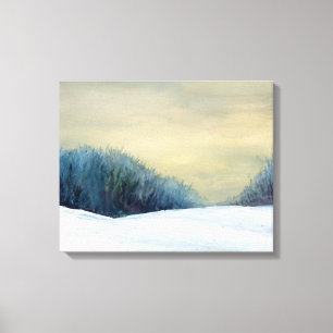 Winterschilderij Canvas Afdruk