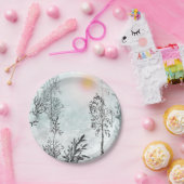 Winterschilderij, Kerstmis, winter Papieren Bordje (Feest)