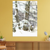 Winterschilderij Waterverf Canvas Afdruk (Insitu (Woonkamer))