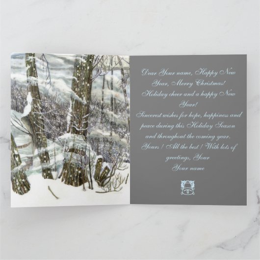 Winterschilderij Waterverf Kaart (Binnen)