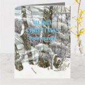 Winterschilderij Waterverf Kaart (Gele Bloem)